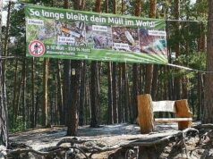 Aktion des Blankenburger Tourismusbetrieb zur Vermeidung von Müll im Wald